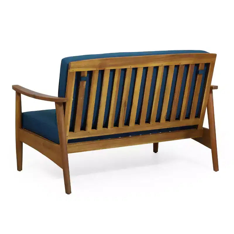 Christopher Knight Home Willowbrook Outdoor Acacia Wood Loveseat and Coffee Table