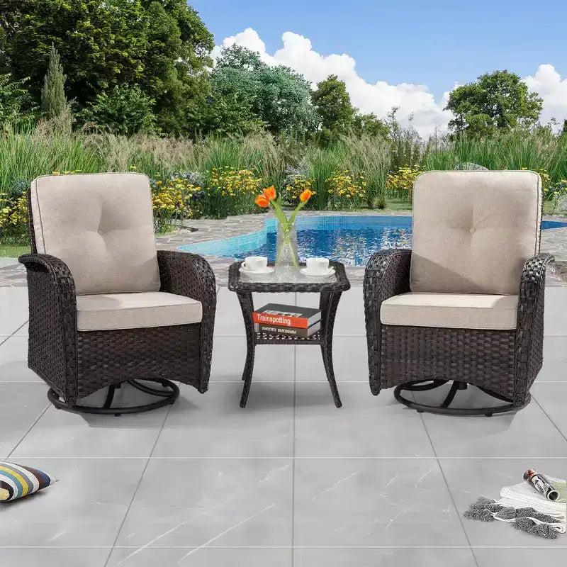 UPTIOT 2 - Person Outdoor Seating Group with Cushions