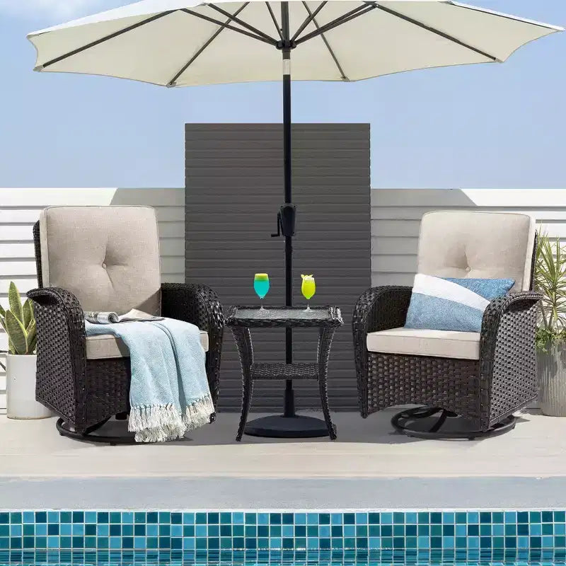 UPTIOT 2 - Person Outdoor Seating Group with Cushions