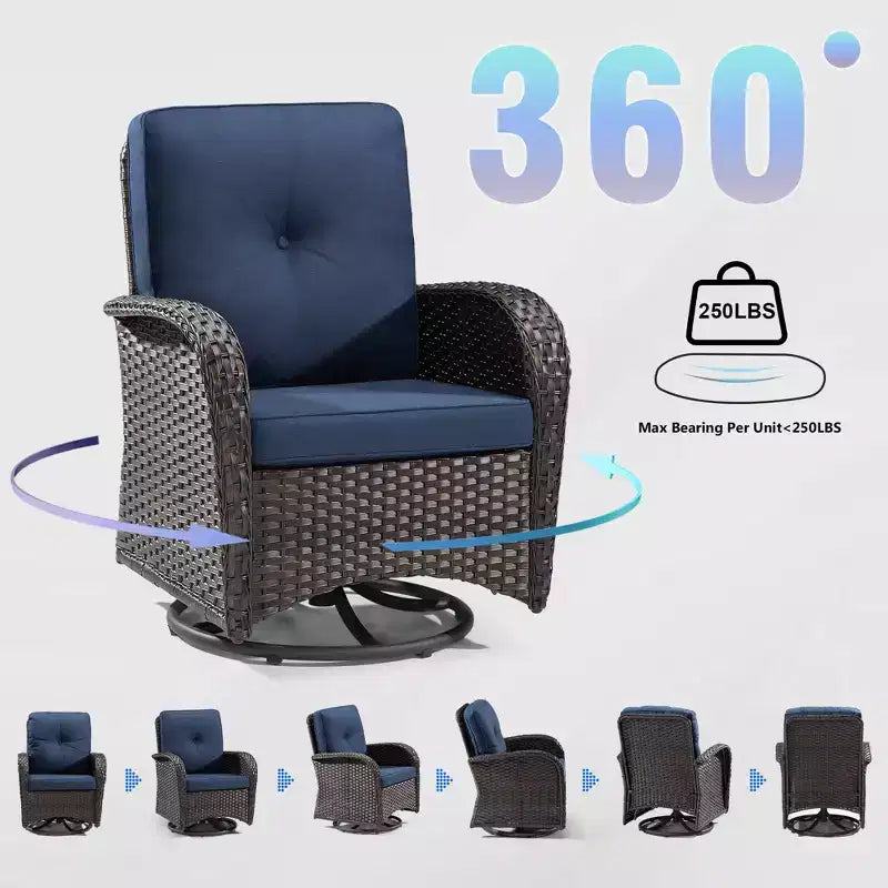 UPTIOT 2 - Person Outdoor Seating Group with Cushions