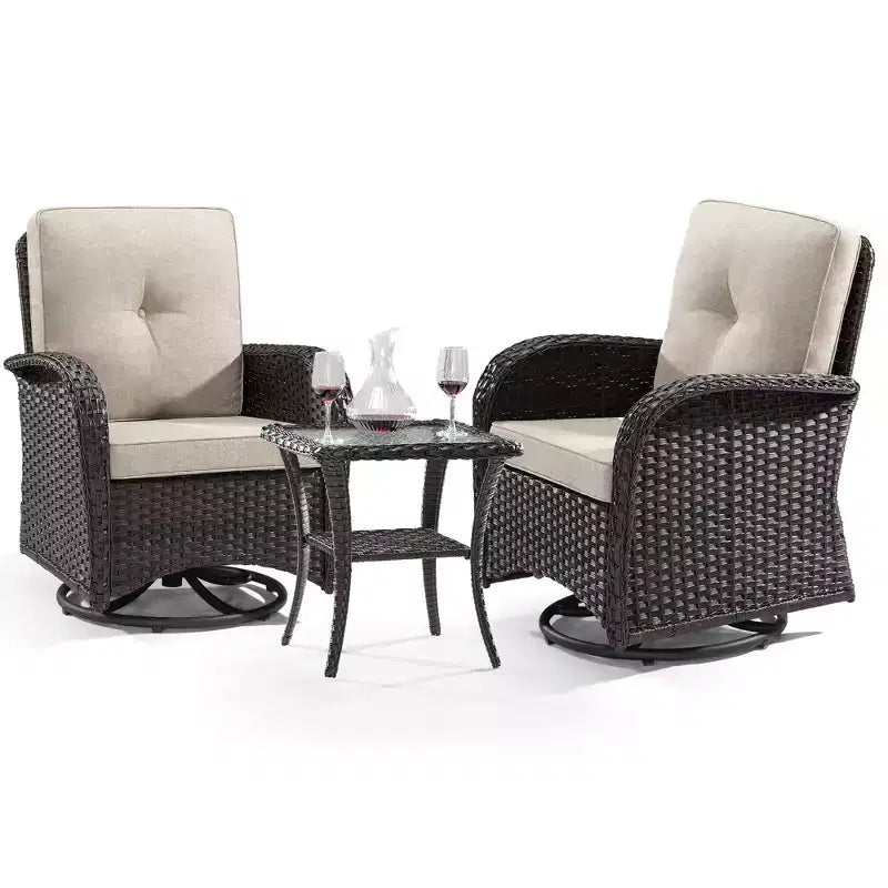 UPTIOT 2 - Person Outdoor Seating Group with Cushions