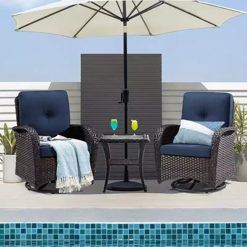 UPTIOT 2 - Person Outdoor Seating Group with Cushions