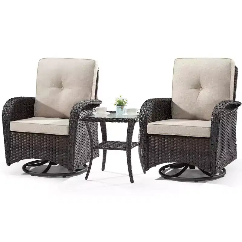 UPTIOT 2 - Person Outdoor Seating Group with Cushions