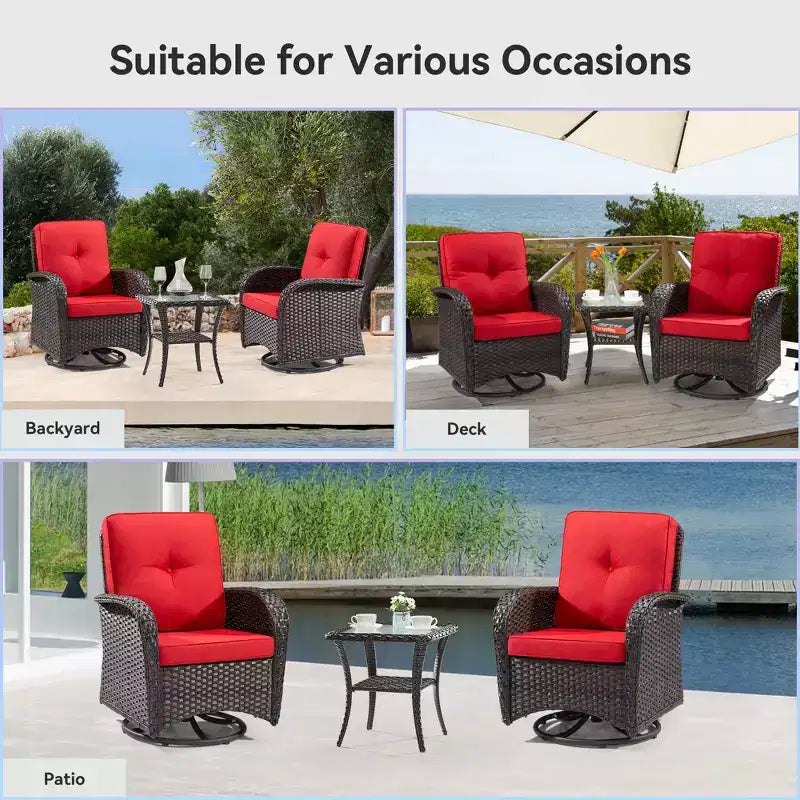 UPTIOT 2 - Person Outdoor Seating Group with Cushions
