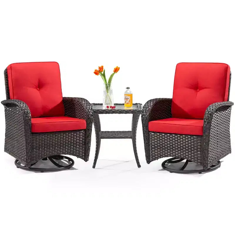 UPTIOT 2 - Salon de jardin 2 places avec coussins