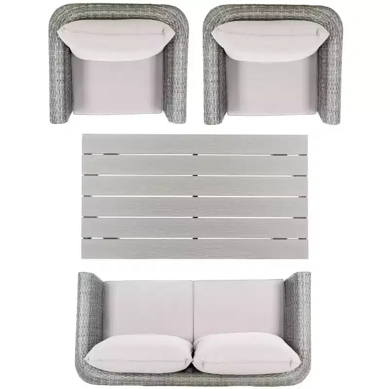 Tarien 4 Piece Living Set - Indoor/Outdoor - PAT7524 - Safavieh