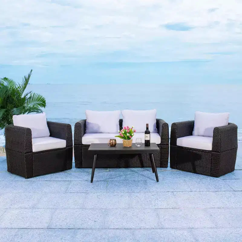 Tarien 4 Piece Living Set - Indoor/Outdoor - PAT7524 - Safavieh