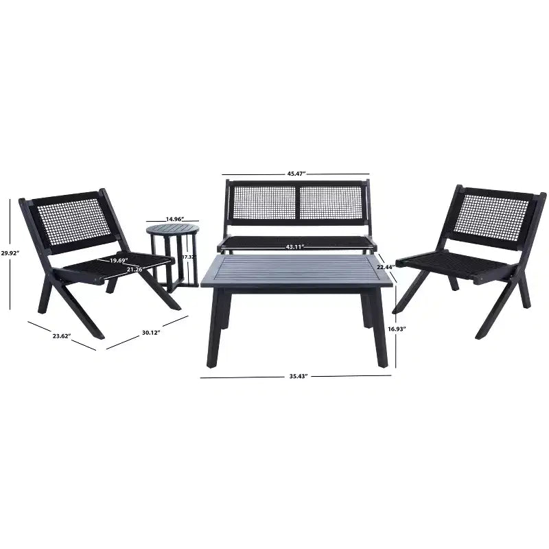 Kobina 5 Piece Living Set - Indoor/Outdoor - PAT7314 - Safavieh