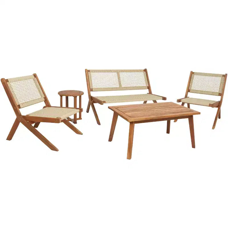 Kobina 5 Piece Living Set - Indoor/Outdoor - PAT7314 - Safavieh