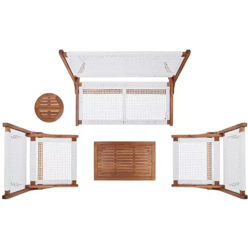 Kobina 5 Piece Living Set - Indoor/Outdoor - PAT7314 - Safavieh