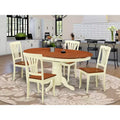 HomeStock Dining Table Set 4 Butterfly Leaf Chairs