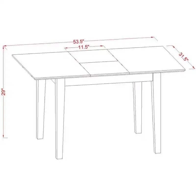 Kitchen Dinette Set Rectangular Table And Dining Chairs Style Oak