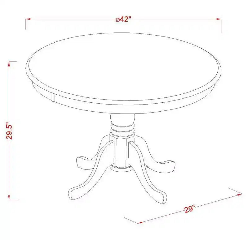 HomeStock Modern Dining Table Set With 2 Linen Chairs