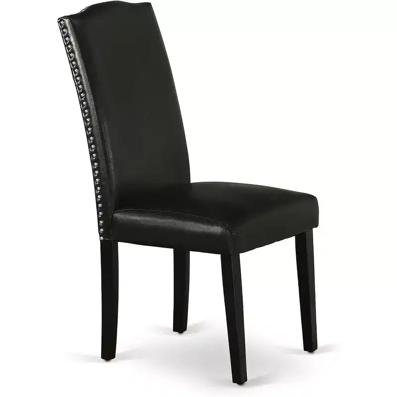 Modern 5 Piece Dining Set Kitchen Table & 4 Chairs Black