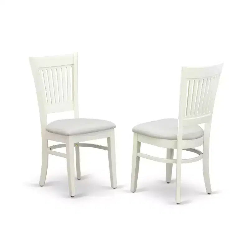 HomeStock Linen White 3 Piece Round Dining Set Modern