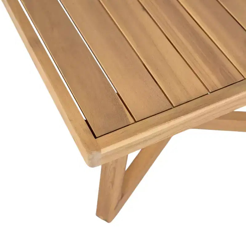 Christopher Knight Home Yantic 4 Piece Outdoor Modern Acacia Wood Chat Set with Water-Resistant Cushions