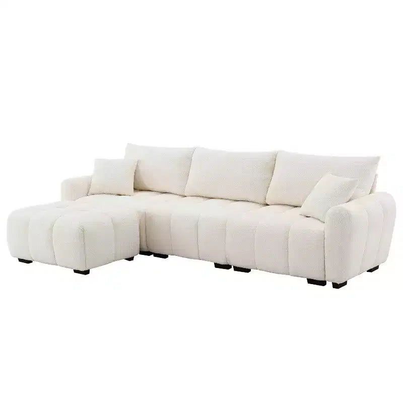 Merax L-Shaped Sectional Sofa with Free-Moving Ottoman