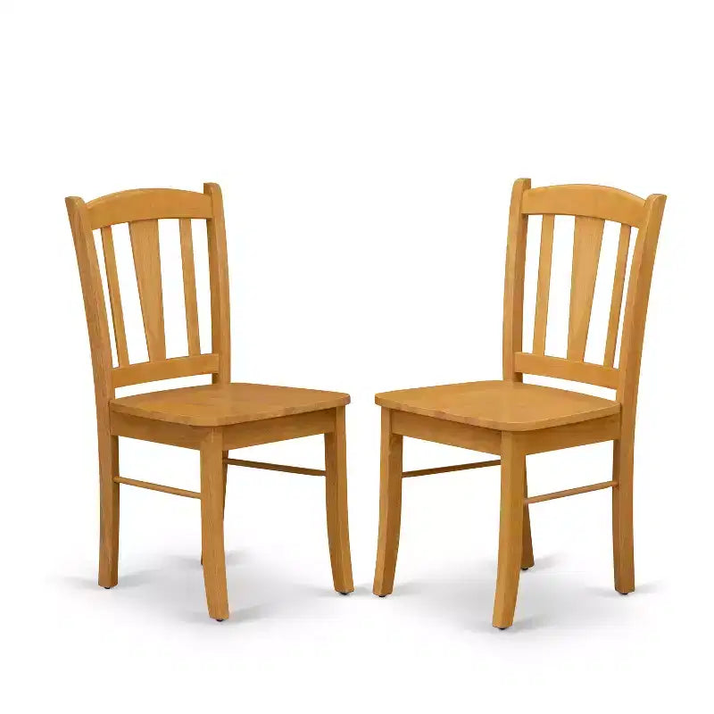 HomeStock Dropleaf Round Dining Table Set With 4 Chairs Oak Finish