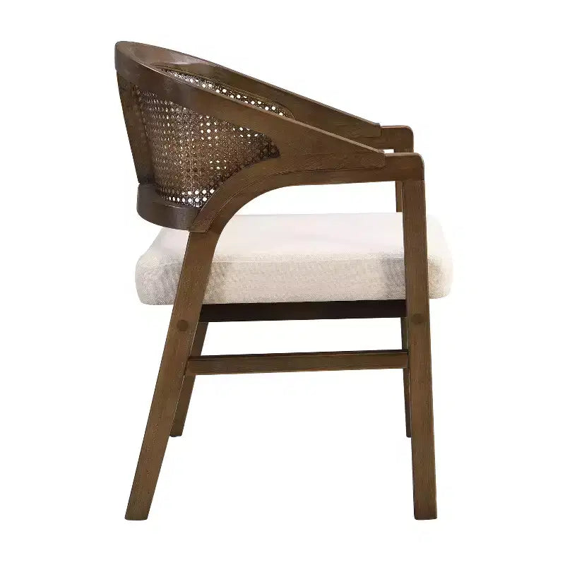 Christopher Knight Home Ilumia Rustic 7 Piece Rattan Rubberwood Upholstered Dining Chairs with Double Pedestal Oval Table