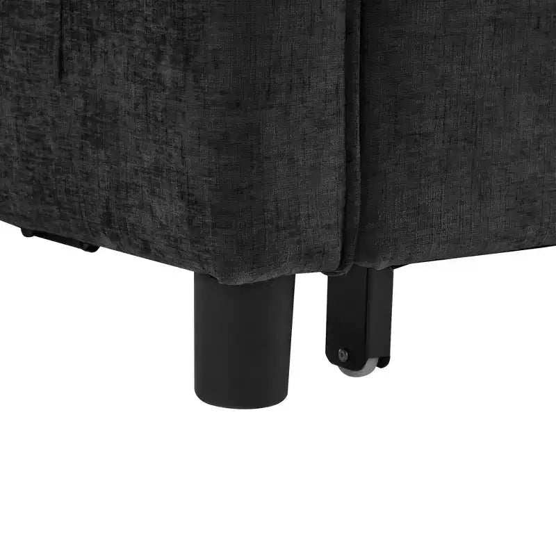 Merax Comfortable Chenille Loveseat Sofa with Pull-Out Sofa Bed