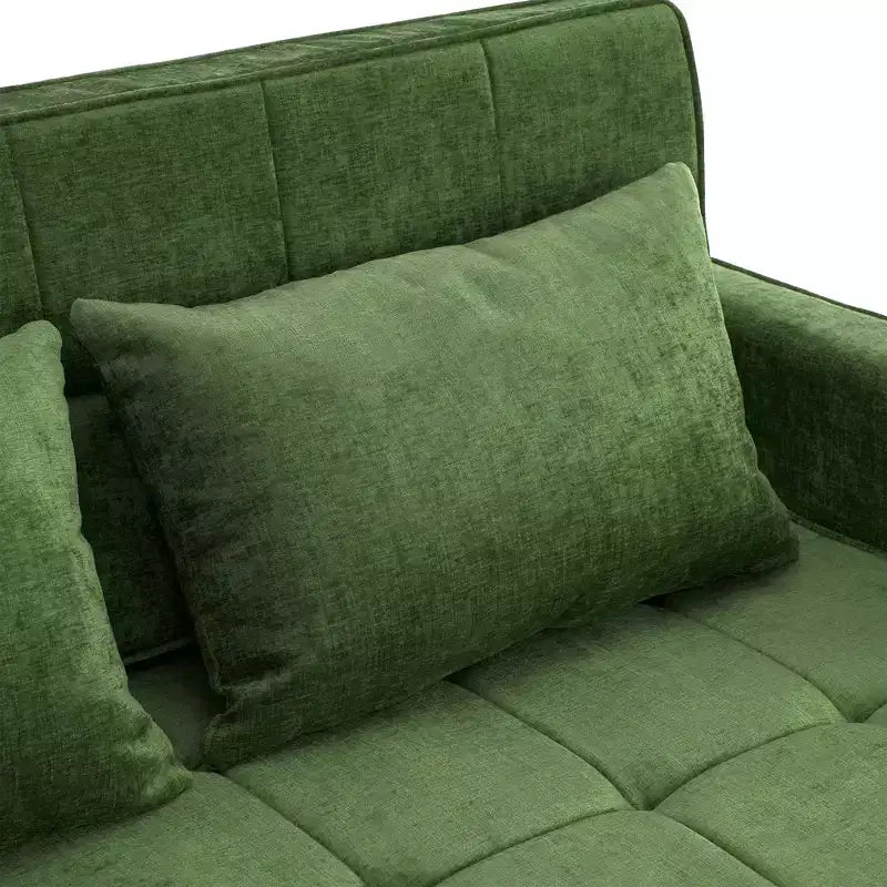 Merax Comfortable Chenille Loveseat Sofa with Pull-Out Sofa Bed