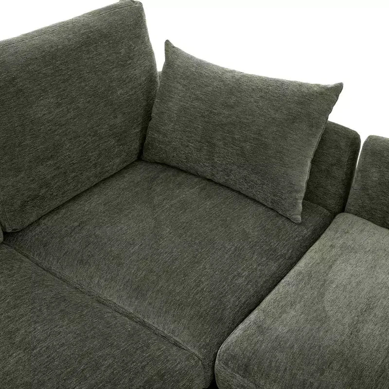 Merax Multifunctional Modular Sectional Sofa with Movable Ottoman