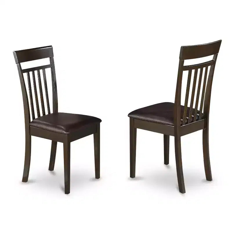 HomeStock Belmont Dining Room Set- Dinette Table And 6 Dining Chairs, Cappuccino