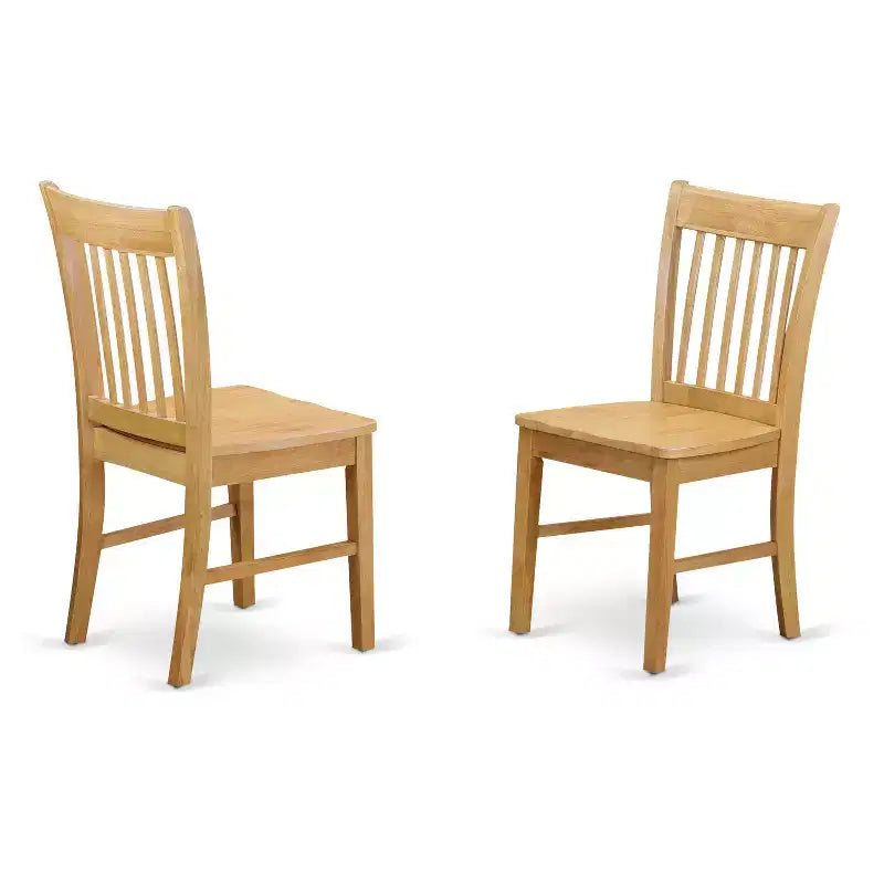 HomeStock Belmont Dining Room Set With Bench- Dining Table And 4 Chairs And Bench, Oak