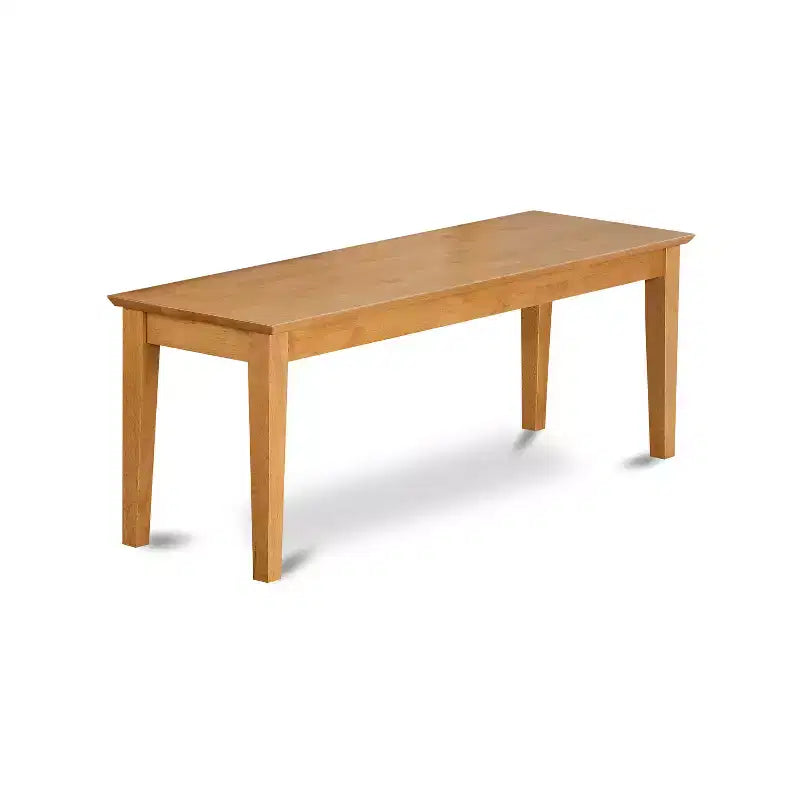 HomeStock Belmont Dining Room Set With Bench- Dining Table And 4 Chairs And Bench, Oak