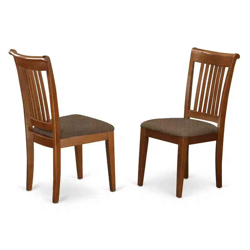 HomeStock Belmont 5-Piece Dining Table Set, Saddle Brown