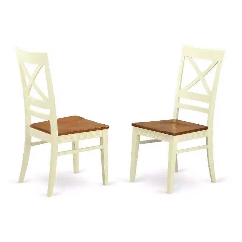 HomeStock Belmont Dining Table Set, White