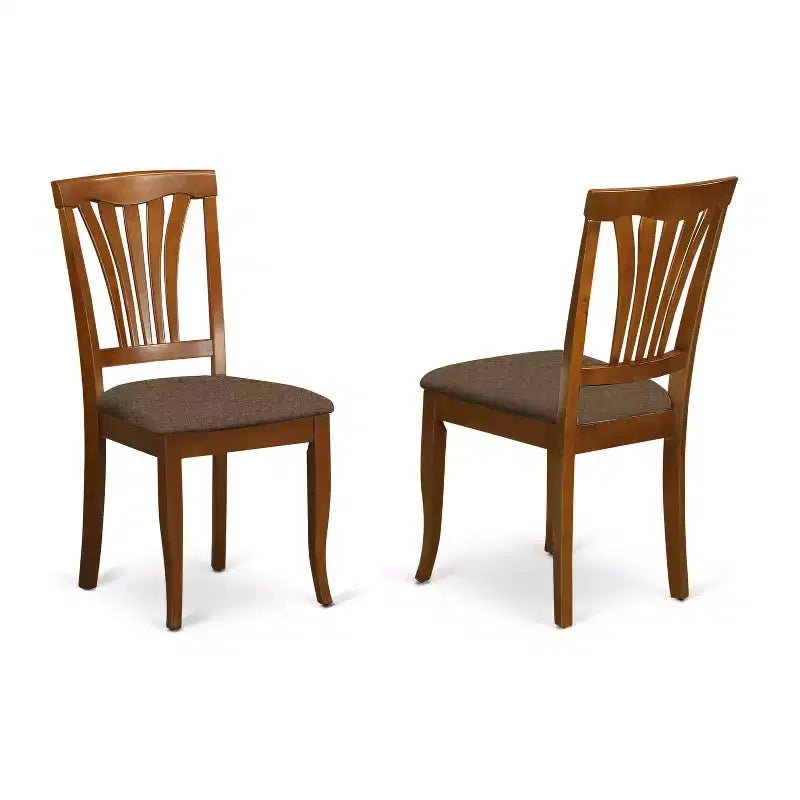 HomeStock Belmont Dining Room Set - Kitchen Dinette Table And Dining Chairs, Saddle Brown