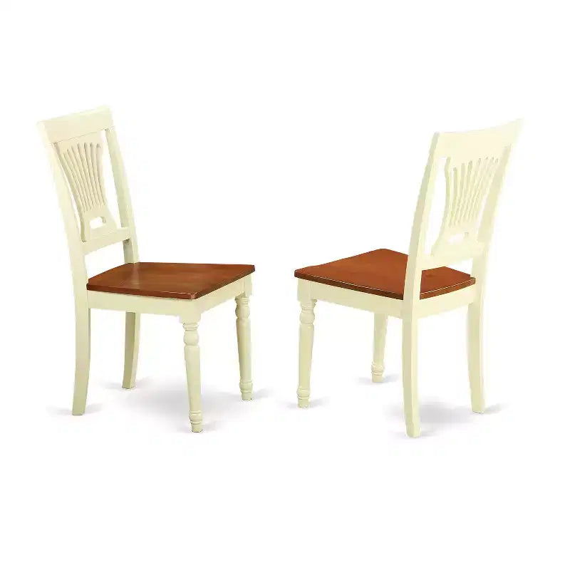 HomeStock Belmont 5-Piece Dining Table Set, White