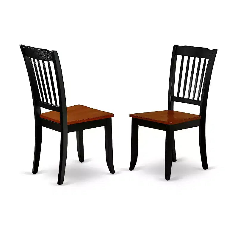 HomeStock Belmont 9PC Square 36/54 inch Table with 18 In Leaf and 8 vertical slatted Chairs