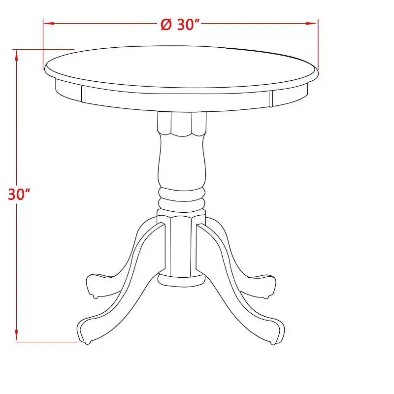 HomeStock Belmont 3-Pc Modern Dining Room Set - 2 Dining Room Chairs and 1 Dining Room Table (Oak Finish)