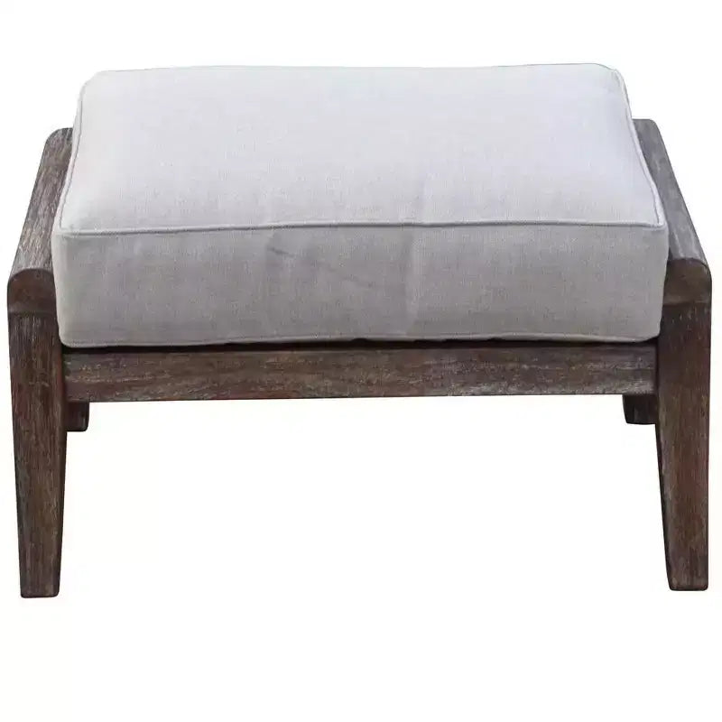 Courtyard Casual Bermuda FSC Teak 2 pc Club Chair and Ottoman Set Includes: One Club Chair and One Ottoman