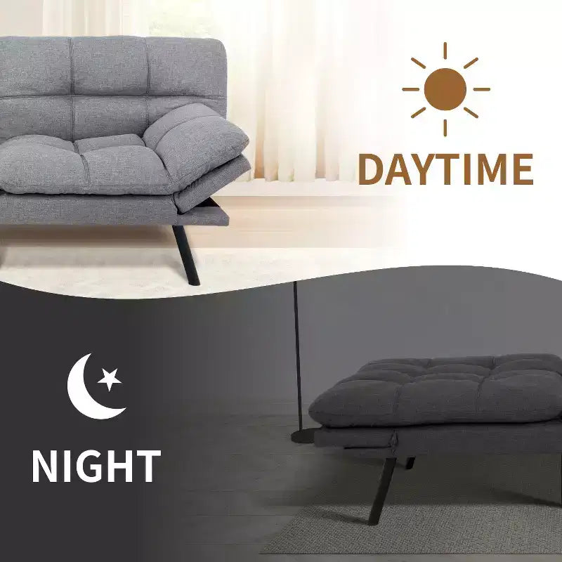 Dyonery 71 Futon Sofa Bed, Memory Foam Modern Convertible Couch Bed,Folding Futon Sleeper Couch with Compact Living Space