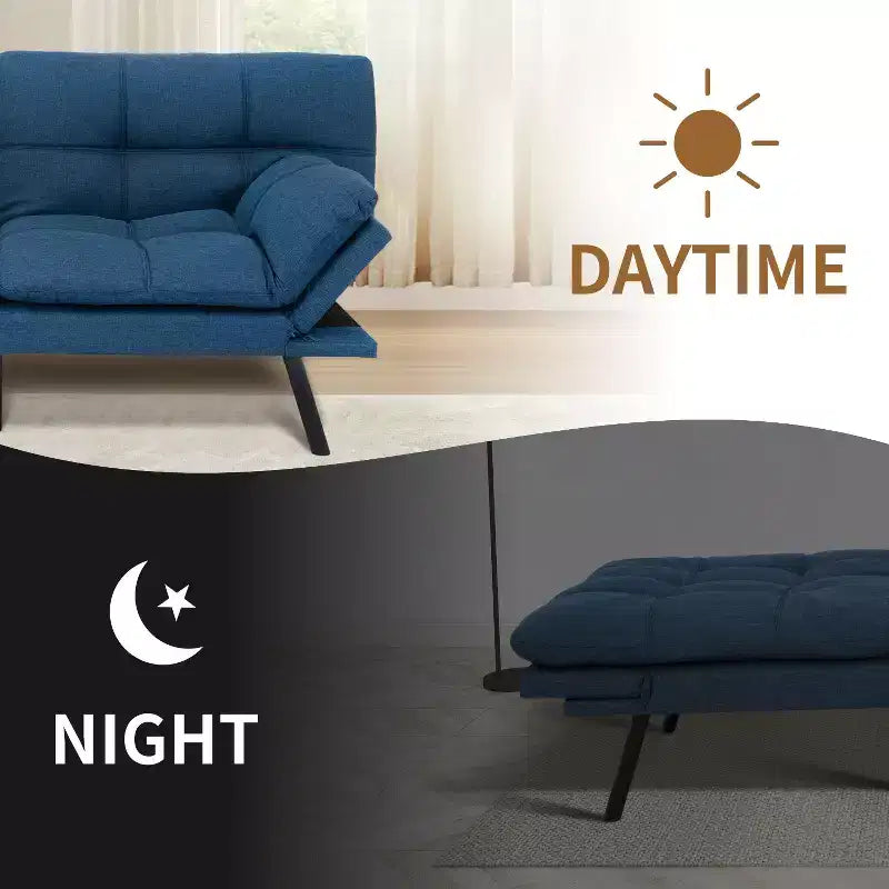 Dyonery 71 Futon Sofa Bed, Memory Foam Modern Convertible Couch Bed,Folding Futon Sleeper Couch with Compact Living Space