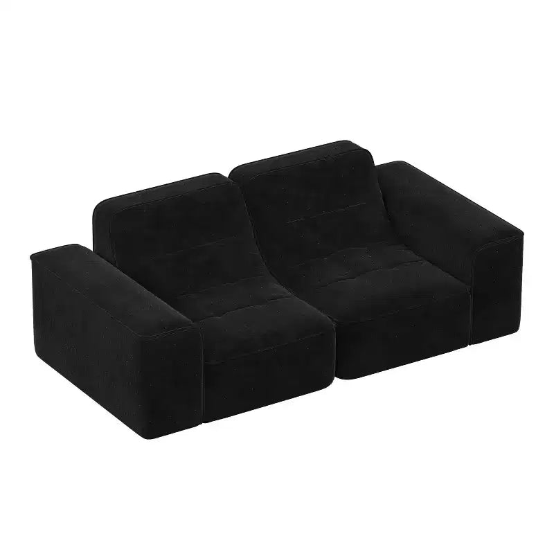 ModernLuxe Modular Sectional Sofa, DIY Sparkling Chenille Upholstered Tufted Sofa Couch, 3-Seat/5-Seat with Ottoman, No Assembly