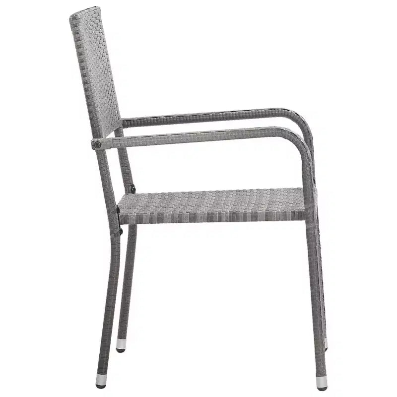 vidaXL Patio Dining Set Dining Table and Chairs Furniture Set Poly Rattan - Anthracite 4 Items