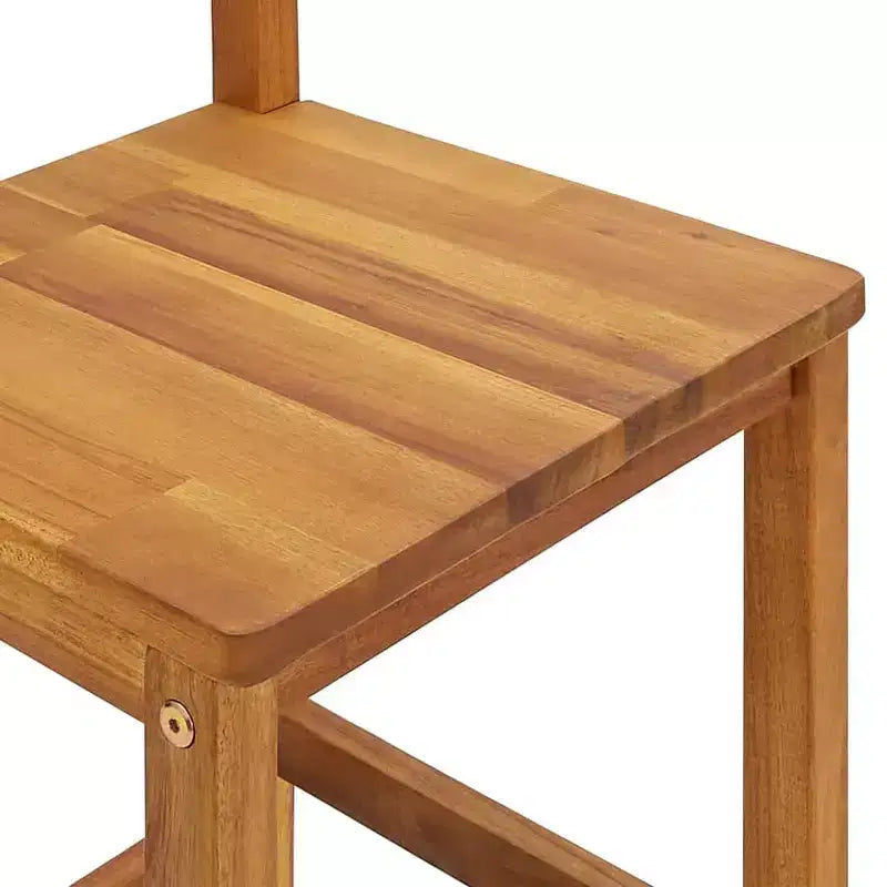 vidaXL Bar Table and Chair Set Dining Table Set 3 Piece Solid Acacia Wood