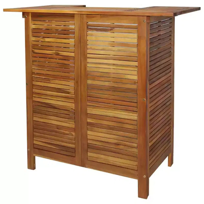 vidaXL Bar Table and Chair Set Dining Table Set 3 Piece Solid Acacia Wood