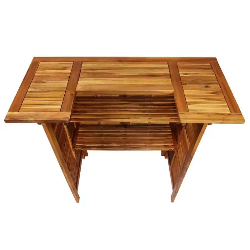 vidaXL Bar Table and Chair Set Dining Table Set 3 Piece Solid Acacia Wood