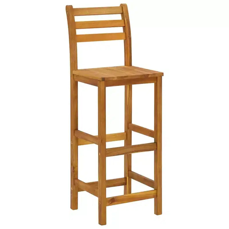 vidaXL Bar Table and Chair Set Dining Table Set 3 Piece Solid Acacia Wood