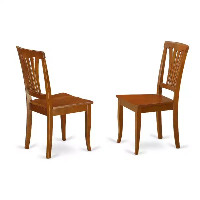 5-Piece Oval Saddle Brown Finish Solid Wood Top Dining table with 4 Chairs with