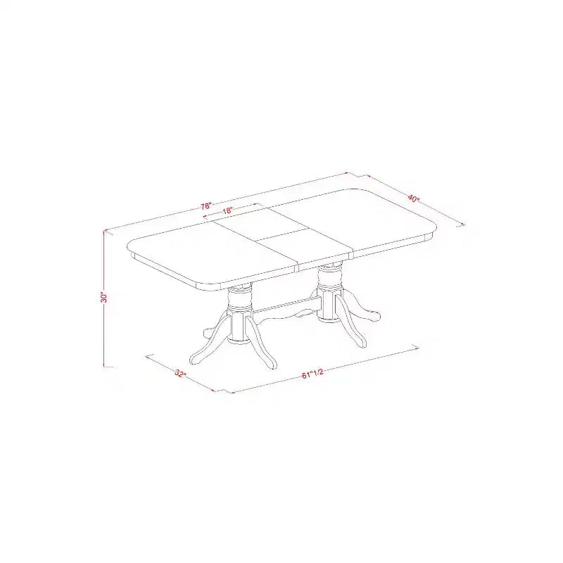 HomeStock 9-Piece Rectangle Buttermilk & Cherry Finish Solid Wood Top Dining Table with 8-Chairs