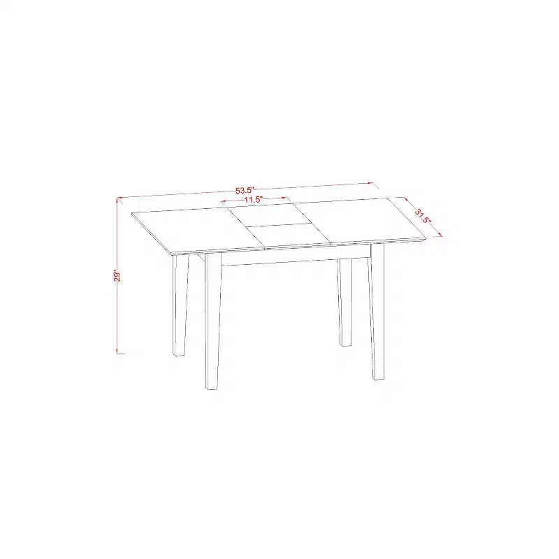 Dining Room Table Set with Chairs & Bench - 6 Piece Rectangle Table & Kitchen Seating