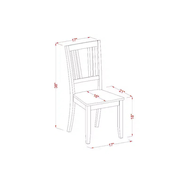 Dining Room Table Set with Chairs & Bench - 6 Piece Rectangle Table & Kitchen Seating