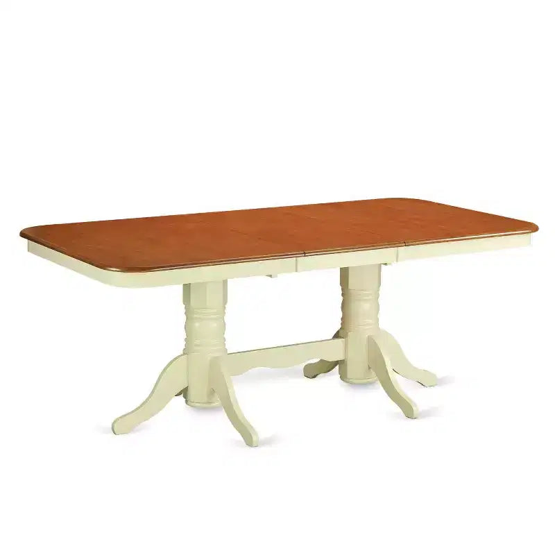 Dining Table Set 5 Piece Kitchen Table with Chairs - Round Extension Leaf Table