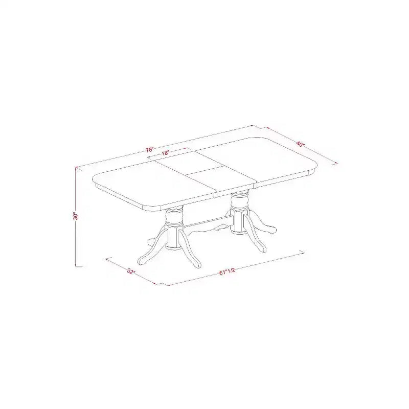 Dining Table Set 5 Piece Kitchen Table with Chairs - Round Extension Leaf Table